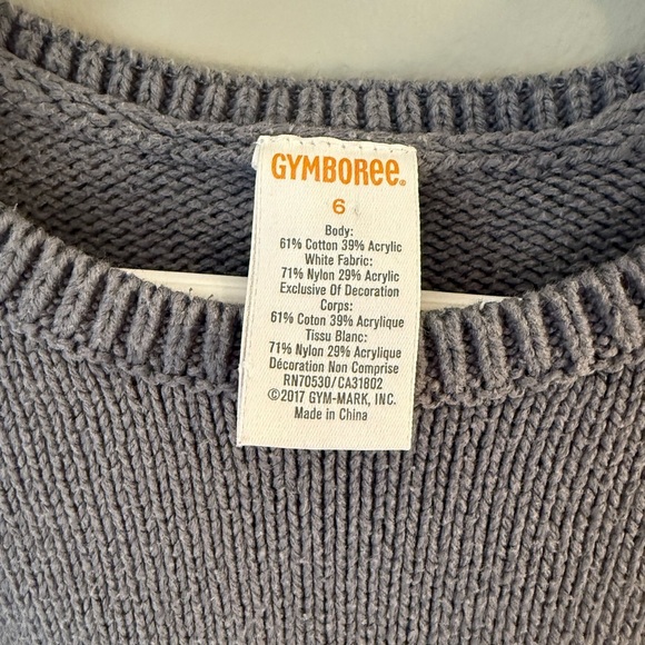 Gymboree Girls Gray Sweater Dress Size 6 – Polar Bear Fuzzy Knit - Picture 3 of 8